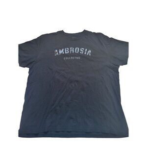 Ambrosia Bundle 2 Black Short Sleeve Mens T-shirt Size XXL Tag Less Casual Fun